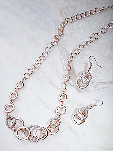 Crystal Necklace Set with Earrings for Women
